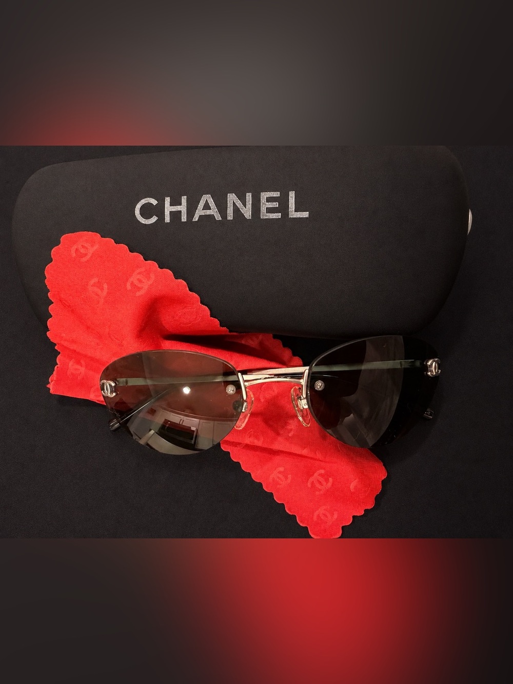 Vintage Chanel 4003 Rimless Sunglasses | Y2K Made in Italy - Picture 2 of 3